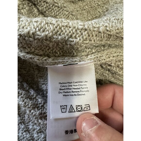 Eddie Bauer Cream Cable Knit Button Fisherman Sweater Men Size Large Cotton City - Picture 9 of 14